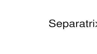 How to pronounce Separatrix [upl. by Notgnillew]