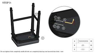 KENNEDY BACKLESS BAR STOOL COLLECTION ASSEMBLY VIDEO  558122TWD01U 558122BLKTW01U 558122DKCHY01U [upl. by Domel]