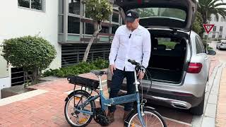 Electric Folding Bike Powered by Mid drive [upl. by Ahsenek]