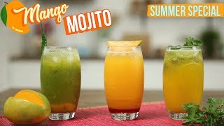 3 Varieties of Mango Mojito Recipe  How to Make the Perfect Mojito Cocktail  Summer Cooler  Varun [upl. by Yajet]