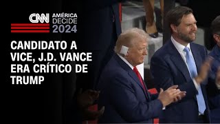 Candidato a vice JD Vance era crítico de Trump  CNN NOVO DIA [upl. by Sofer361]