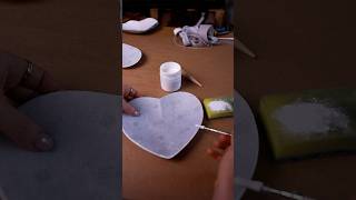 Creating a heartshaped leather bag in pure white Made from natural patent leather [upl. by Sirromal]