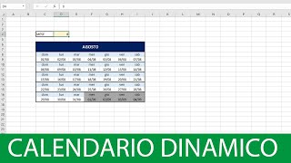 CALENDARIO DINAMICO  Excel Tutorial [upl. by Enilrahc402]