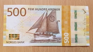 New 500 Norwegian Krone NOK Banknote 2018 [upl. by Batchelor]