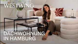 Skandinavisch modern wohnen  So gemütlich lebt Birte über den Dächern Hamburgs  Roomtour [upl. by Bennet]