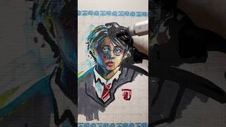 Harry Potter Art 🧙‍♀️art harrypotter artist drawing fantasy hp markers reels artwork reel [upl. by Garth]