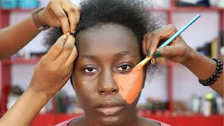 100M Views 😱 VIRAL ⬆️ BLACK BARBIE MAKEUP TRANSFORMATION 😱 HAIR AND MAKEUP TRANSFORMATION [upl. by Schargel]