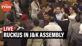 LIVE Ruckus in JampK Assembly over resolution for restoration of Article 370 [upl. by Hamlani]