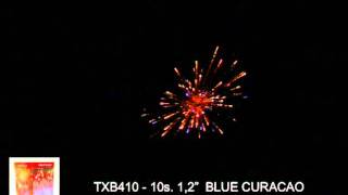 Fajerwerki TXB410 Blue Curacao 10s 12quot Triplex [upl. by Yt64]