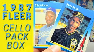 1987 Fleer Baseball Cards CELLO Pack Box Opening  RCs Uncovered Bonds Jackson Clark [upl. by Ramunni]