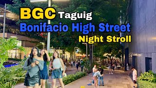 BGC Taguig Bonifacio High Street Night Walk  BGC Taguig Philippines [upl. by Soraya]