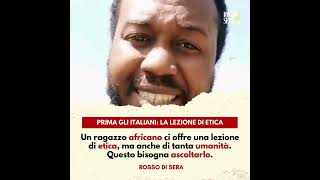 Prima gli italiani La lezione di etica di questo ragazzo di colore [upl. by Liberati]