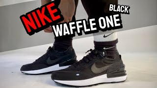 Nike Waffle One quotBlack Whitequot Onfeet Review 1st on Youtube [upl. by Esylla]