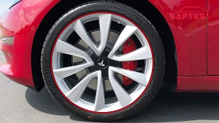 TAPTES Tesla Model X S 3 Wheel Bands  Rim Protectors [upl. by Sillaw89]