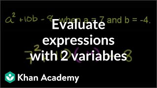 Example Evaluating expressions with 2 variables  Algebra I  Khan Academy [upl. by Wit]