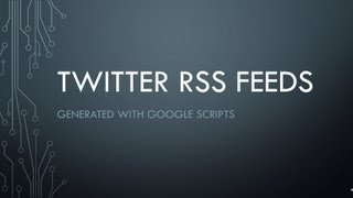 How to Get RSS Feeds for Twitter [upl. by Pascasia298]