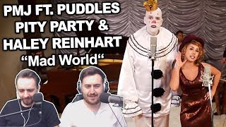 Singers ReactionReview to quotPMJ ft Puddles Pity Party amp Haley Reinhart  Mad Worldquot [upl. by Zel889]