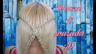 COMO HACER LA TRENZA X CRUZADA  CRISS CROSS BRAID HAIR TUTORIAL  VIRIYUEMOON [upl. by Laurence]