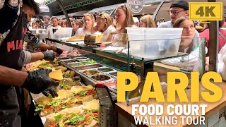 Tour in PARIS Marché Des Enfants Rouges Most Famous Food Court in PARIS 4K Walk in April 2024 [upl. by Bernita]