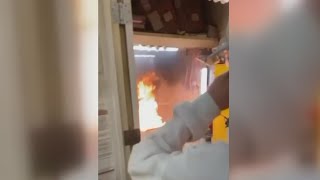 Fire breaks out at Glenbrook South High School [upl. by Euqnom228]