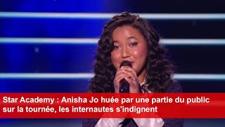 Star Academy  Anisha Jo huée par une partie du public sur la tournée les internautes sindignent [upl. by Erbma]