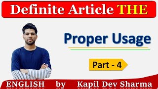 Use of Definite Article The Part 4 English by Kapil Dev Sharma [upl. by Atela]