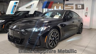 FIRST LOOK 2025 BMW i4 M50 Black Sapphire Metallic on Black Vernasca Leather bmw i4 g26 [upl. by Cindie]