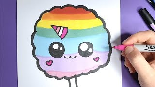 KAWAII REGENBOGEN ZUCKERWATTE MALEN [upl. by Jamey]