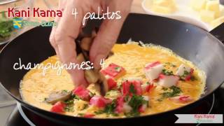 Omelette de Kani Kama Santa Elena con champignones doraros y queso [upl. by Bindman]