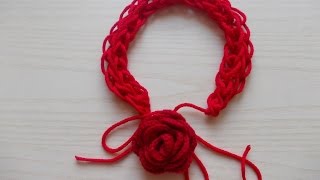 Come fare la maglia con le dita  I Cord per collane  How to fingers Knitting [upl. by Duncan]