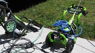 GreenWorks Pro 3000 PSI Pressure washer Unboxing assembly and first run Purchased from Lowes 350 [upl. by Marb109]