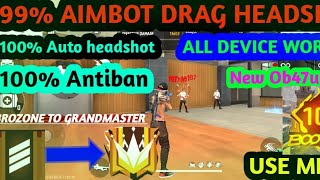 headshot hack free fire 🔥 Ob47 Update Drage headshot ff hack l Hologram  Auto headshot config file [upl. by Karalee897]