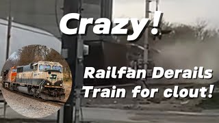 Crazy Railfan Derails Train For Clout Capitol City Rail Productions Incident [upl. by Ainel551]