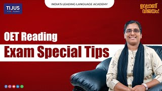 OET Reading Exam Special Tips [upl. by Adnorhs]