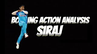 Mohammed siraj bowling action analysis ☄️ how siraj clicks 140 kmph an average delivery [upl. by Aman]