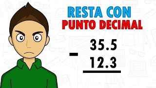 RESTAS CON PUNTO DECIMAL Super facil  Restas con punto decimal para principiantes [upl. by Relyk]