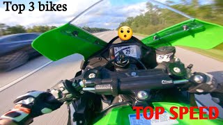 Top 3 bikes 🏍 Chek Top speed 😯 [upl. by Dranyer]