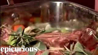 Chef Lidia Bastianich Marinates Lamb Shoulder for Easter  Epicurious [upl. by Ulu]