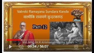 Sundara Kanda – Valmiki Ramayana सुन्दरकाण्ड By VidMMDrRKrishanamurthy sastriPart12 [upl. by Nevak728]