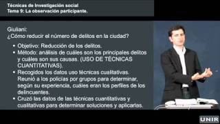 Lecciónobservación participante Técnicas Investigación POLÍTICAS UNIR [upl. by Jurgen760]