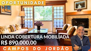 🍁 COBERTURA COM ÓTIMA LOCALIZAÇÃO MOBILIADA EM CAMPOS DO JORDÃO  VILA CAPIVARI  R 89000000 [upl. by Seldan206]