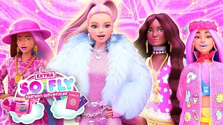 BARBIE GETS GLAMMED UP FOR FASHIONDAZE  Barbie Extra So Fly Fashion Adventure  Ep 1 [upl. by Teufert858]