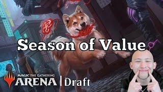 Season of Value  Kamigawa Neon Dynasty Draft  MTG Arena [upl. by Sinylg]