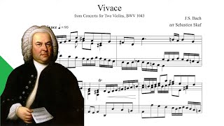 I Vivace from Concerto for Two Violins in D minor BWV 1043 JSBach  Piano arrangement [upl. by Alison202]