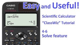 ClassWiz Calculator Tutorial  Algebra 46 Solve feature [upl. by Im]