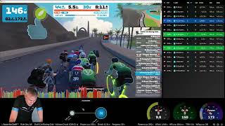 Tue 6th Aug 2024  Zwift Crit Racing Club  New Cat 385480 on Volcano Circuit CCW in Watopia [upl. by Sailesh]