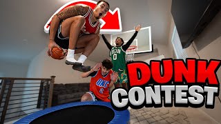 INSANE INDOOR MINI HOOP DUNK CONTEST [upl. by Nirac944]