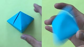 How to DIY Origami Hexahedron Spinner step by step instructions [upl. by Ocirederf]