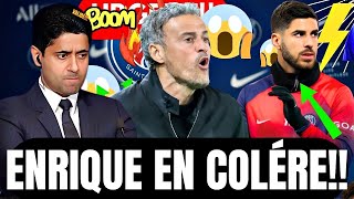 😱😱URGENT COUP DE TONNERE Á PARIS LUIS ENRIQUE EN COLÉRE ACTUALITÉS ACTUALITÉ DU PSG ACTU PSG [upl. by Gipson]