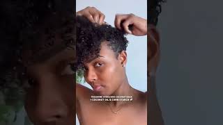 Hydrating Hair Mask With Coconut Oil  Corn Starch naturalhair [upl. by Maclean]